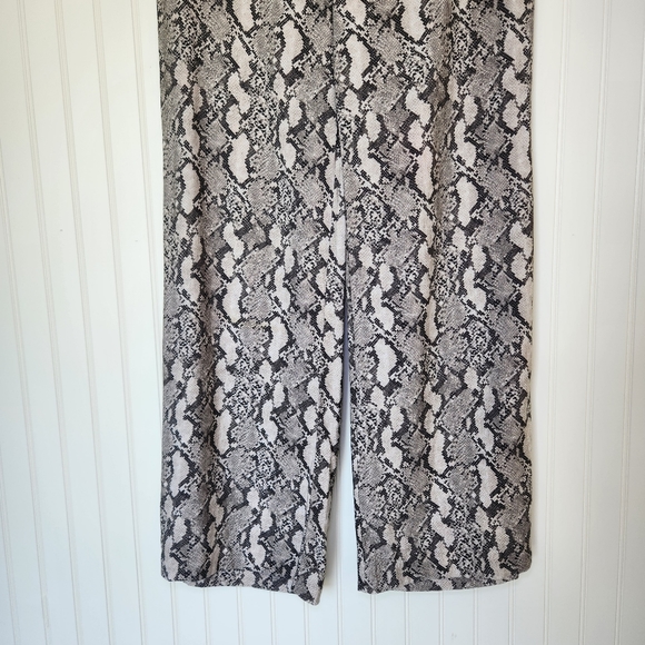 H&M Snakeskin Print Wide Leg Trousers size 12 - Picture 4 of 7